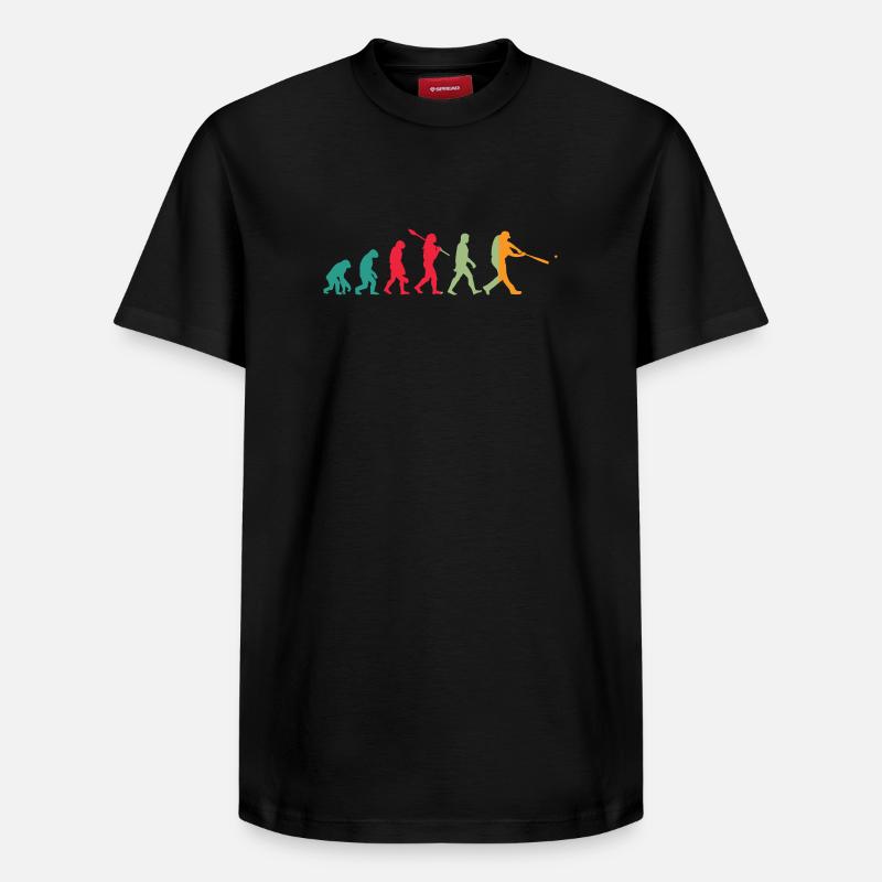 Basketball Evolution - Relaxed Unisex Supima Cotton T-Shirt – von SPREAD - Schwarz