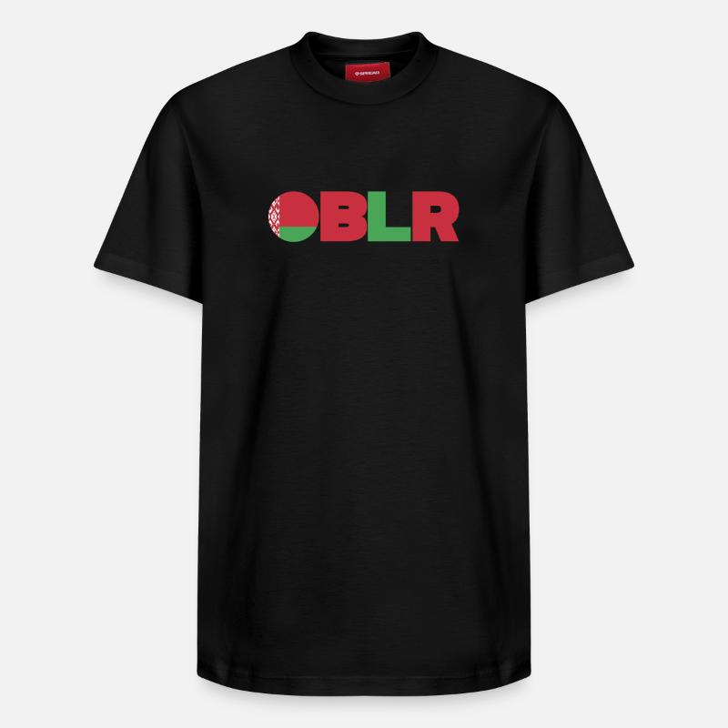 Biélorussie - T-shirt unisexe décontracté en coton Supima – de SPREAD - noir