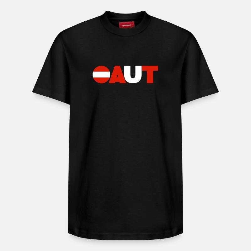 Autriche - T-shirt unisexe décontracté en coton Supima – de SPREAD - noir
