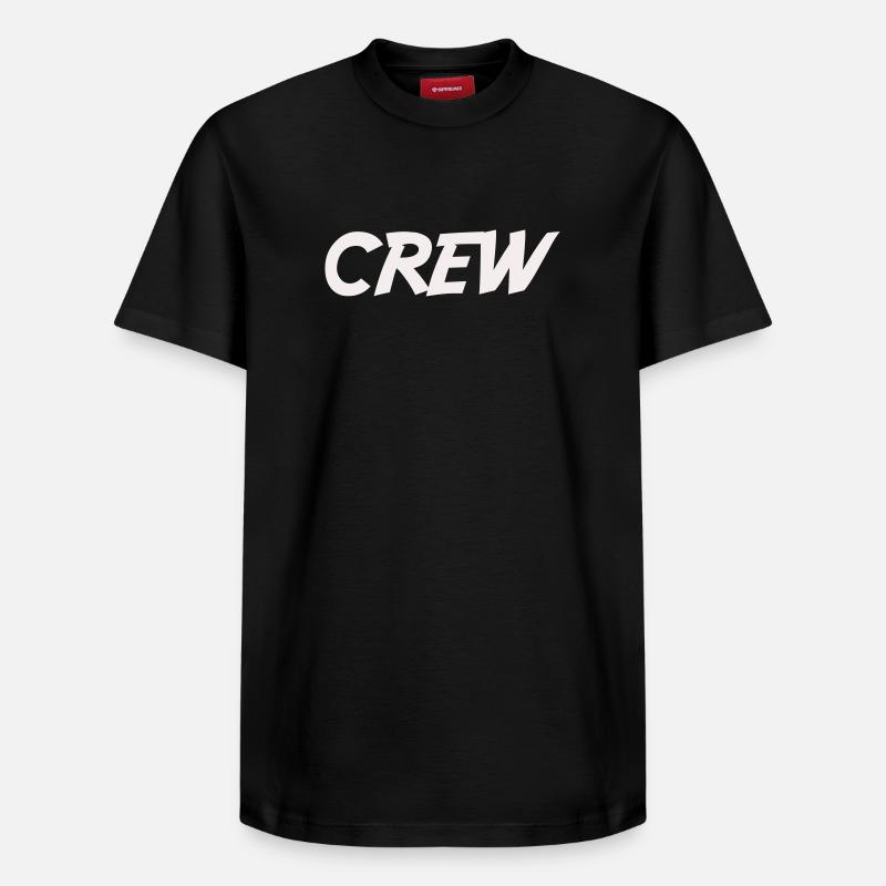 crew_-2- - T-shirt unisexe décontracté en coton Supima – de SPREAD - noir