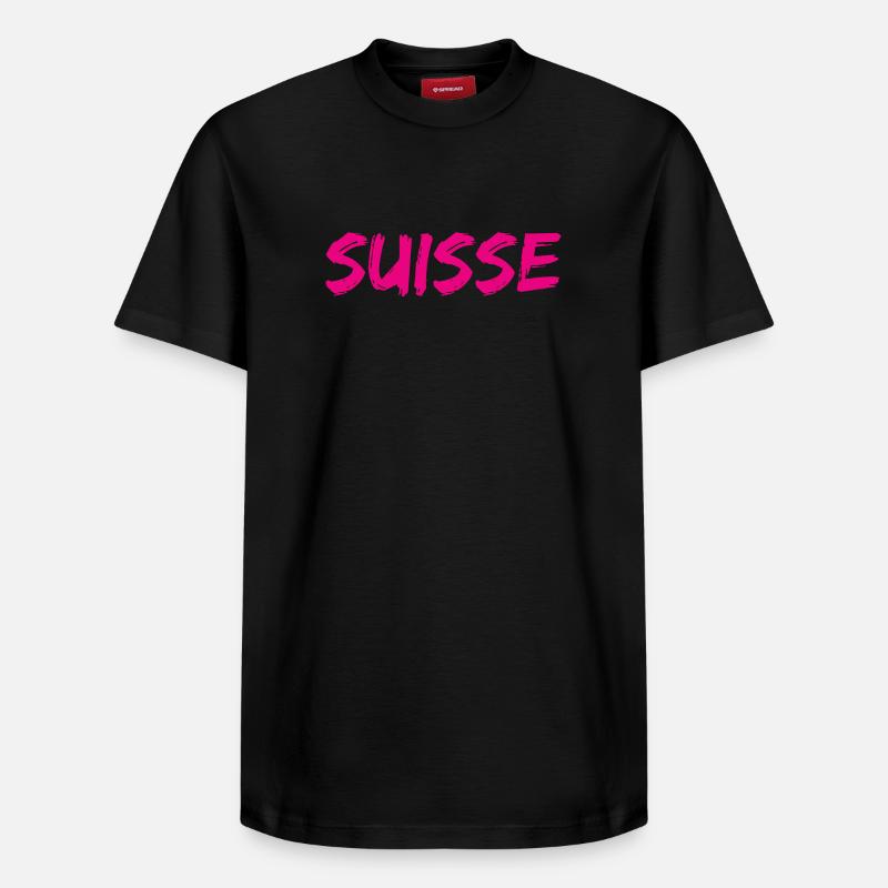 SUISSE. PAYS - T-shirt unisexe décontracté en coton Supima – de SPREAD - noir