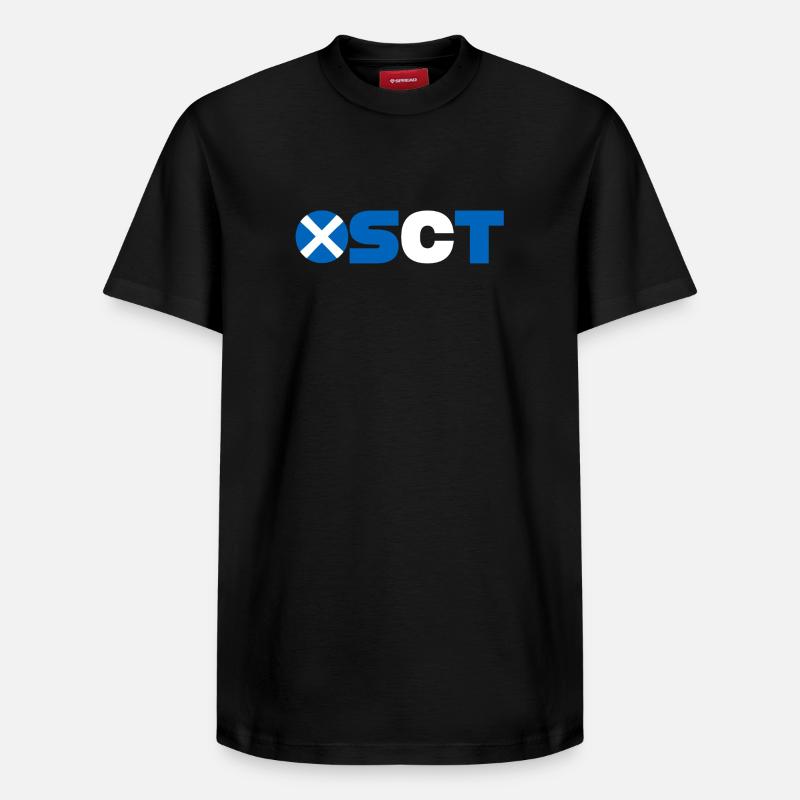 Écosse - T-shirt unisexe décontracté en coton Supima – de SPREAD - noir