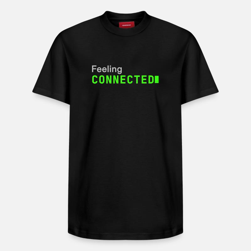 Feeling connected | Developer mood - Relaxed Unisex Supima Cotton T-Shirt – by SPREAD - black