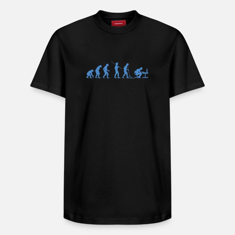 Programmierer Evolution Informatiker Entwickler - Relaxed Unisex Supima Cotton T-Shirt – von SPREAD - Schwarz