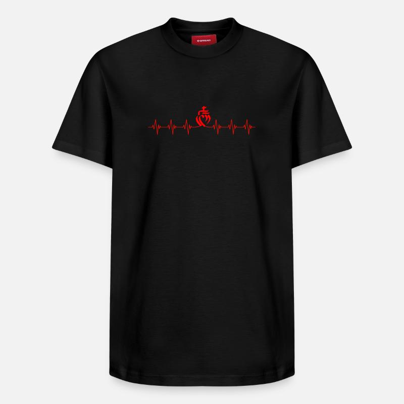 Vendée Herzfrequenz-Aufsatz - Relaxed Unisex Supima Cotton T-Shirt – von SPREAD - Schwarz