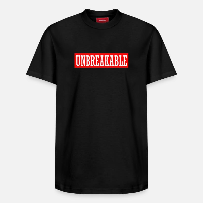 unbreakable unstoppable indomitable gym illegal - Relaxed Unisex Supima Cotton T-Shirt – von SPREAD - Schwarz