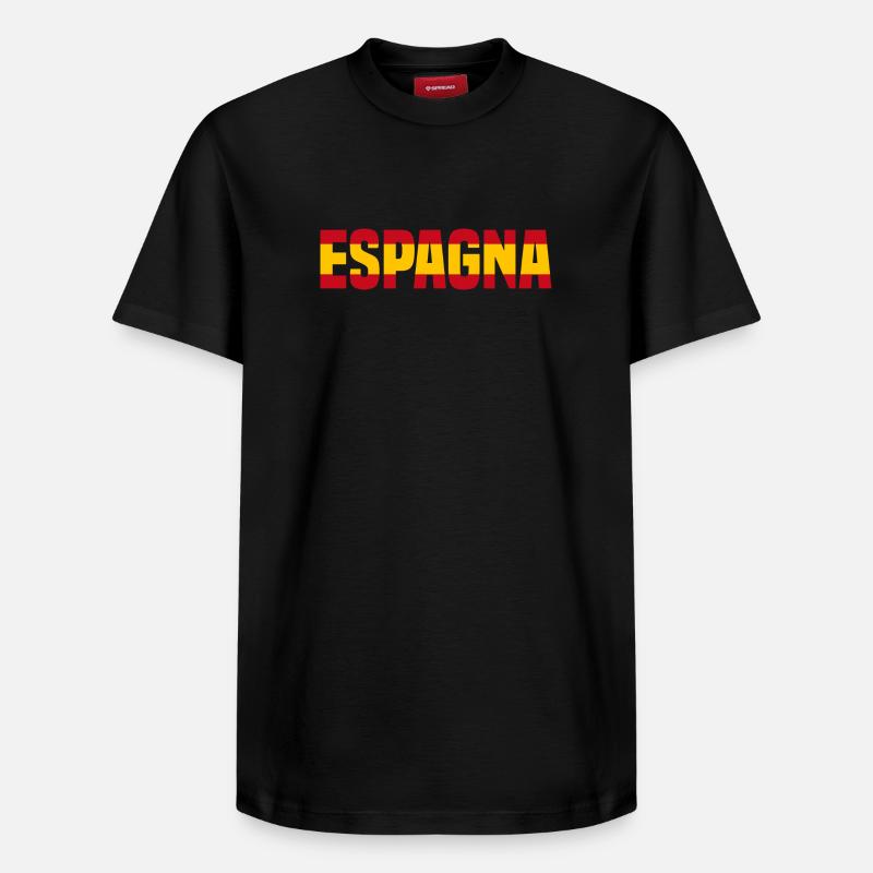 Espagna - T-shirt unisexe décontracté en coton Supima – de SPREAD - noir