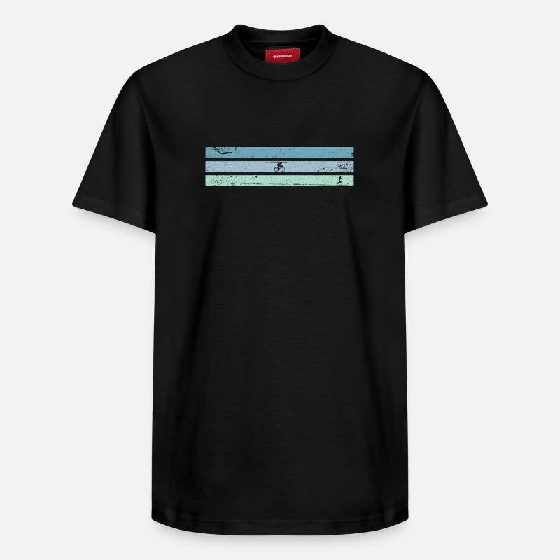 Triathlon - T-shirt unisexe décontracté en coton Supima – de SPREAD - noir