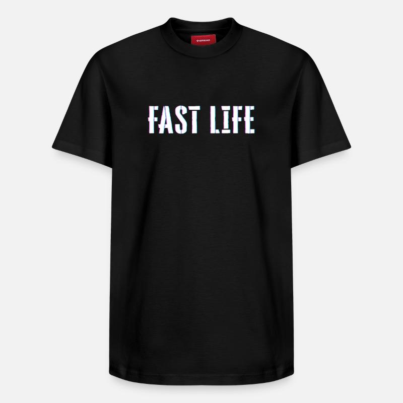 Vie rapide - T-shirt unisexe décontracté en coton Supima – de SPREAD - noir