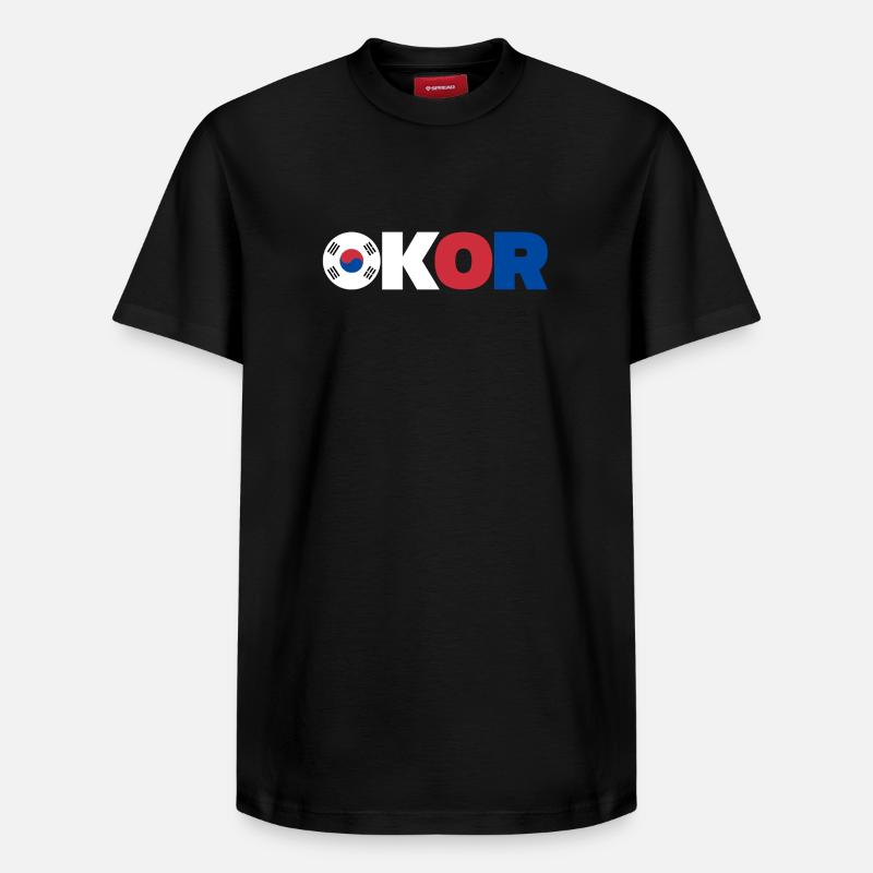 Corée - T-shirt unisexe décontracté en coton Supima – de SPREAD - noir