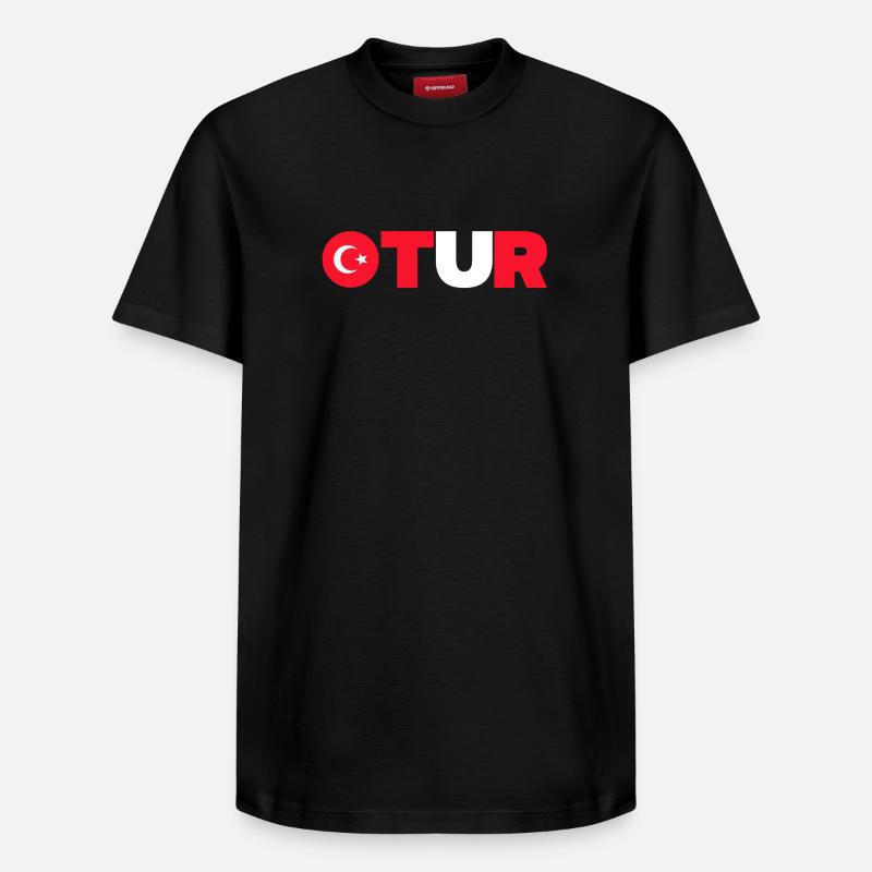 Turquie - T-shirt unisexe décontracté en coton Supima – de SPREAD - noir