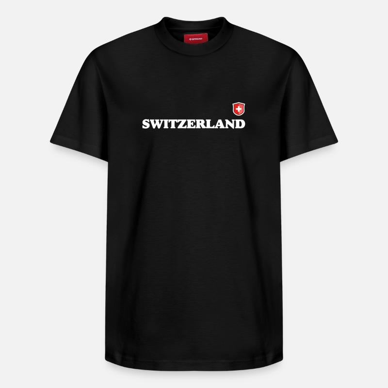 Suisse - T-shirt unisexe décontracté en coton Supima – de SPREAD - noir