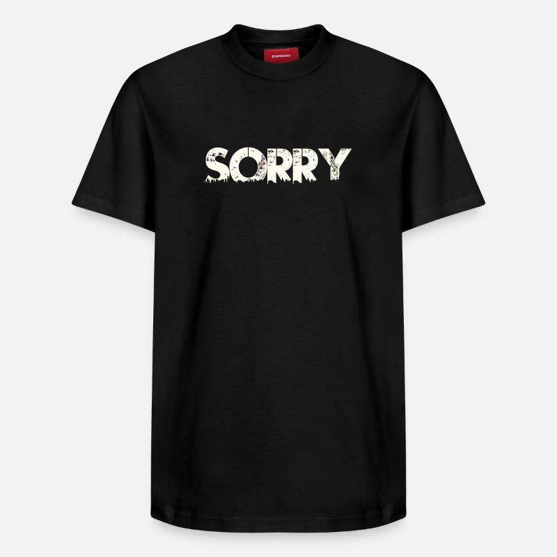 sorry désolé - T-shirt unisexe décontracté en coton Supima – de SPREAD - noir