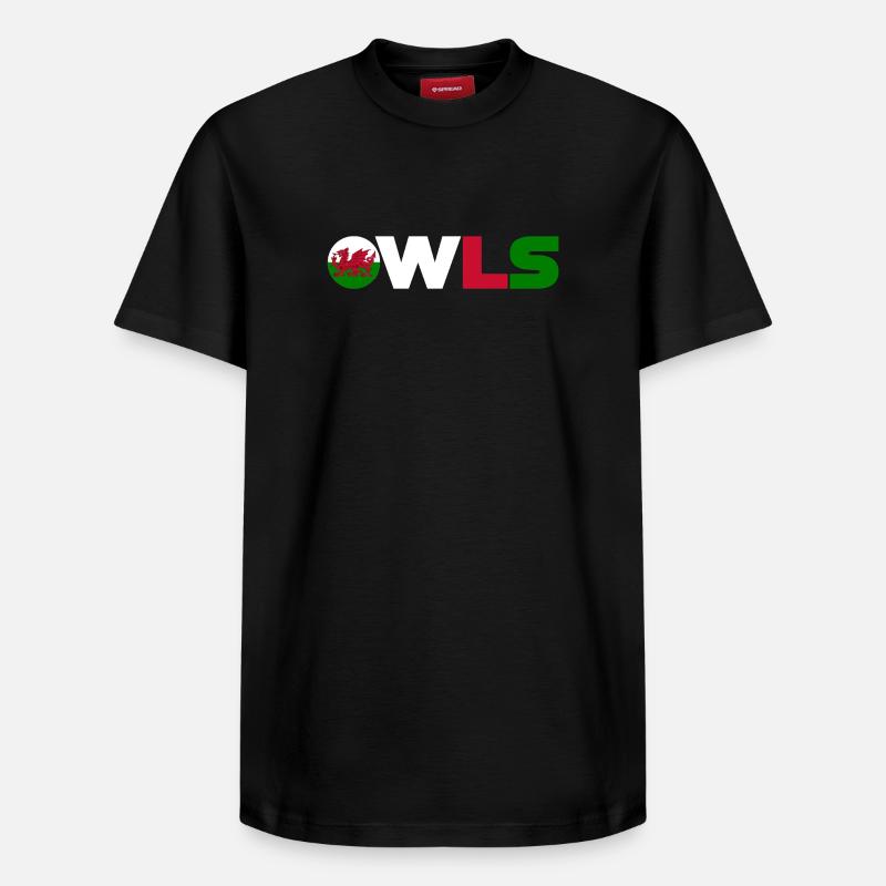 Pays de Galles - T-shirt unisexe décontracté en coton Supima – de SPREAD - noir