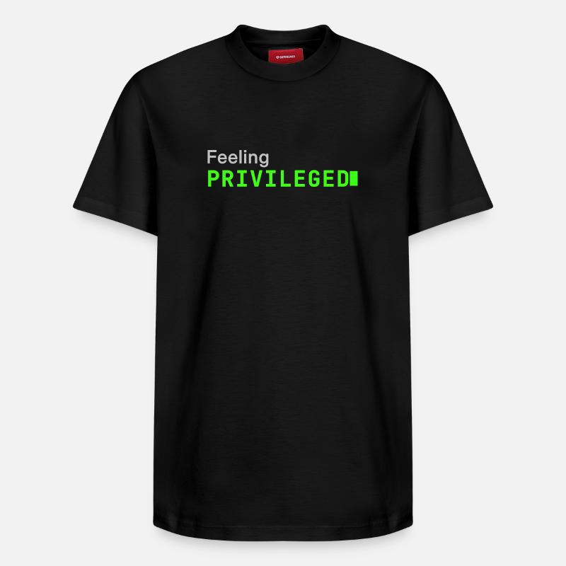 Feeling Privileged | Developer mood - Relaxed Unisex Supima Cotton T-Shirt – von SPREAD - Schwarz