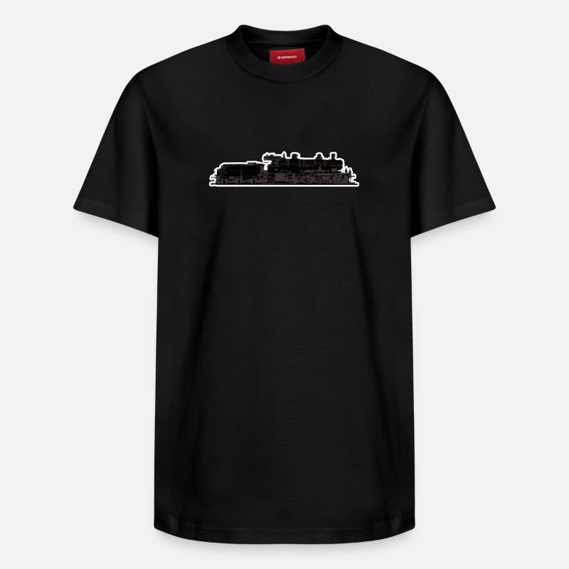 Train de locomotives - T-shirt unisexe décontracté en coton Supima – de SPREAD - noir