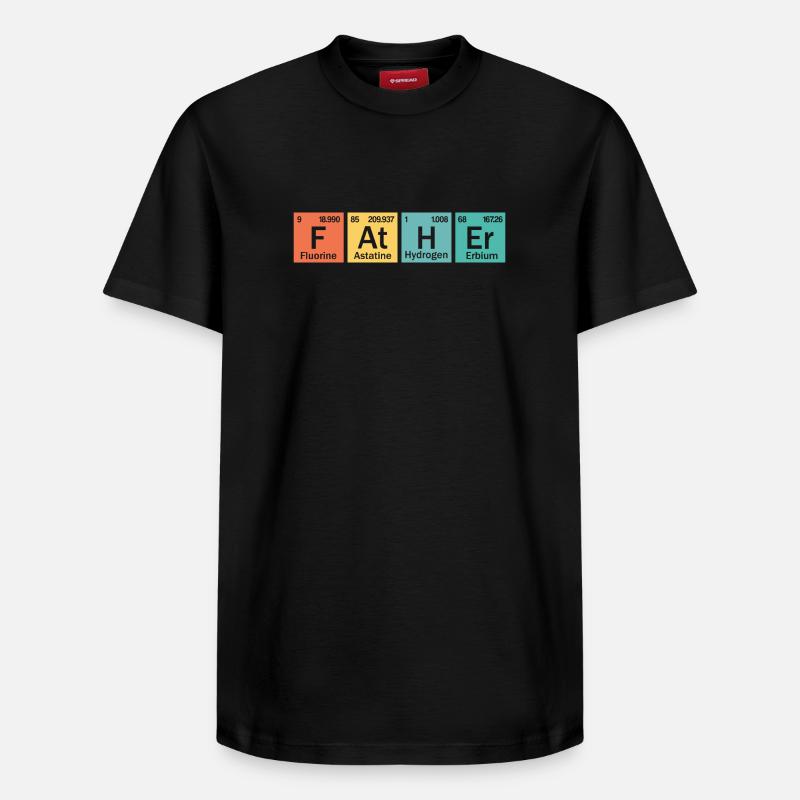 Vater-Element - Relaxed Unisex Supima Cotton T-Shirt – von SPREAD - Schwarz