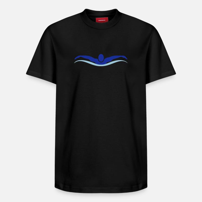 nage - T-shirt unisexe décontracté en coton Supima – de SPREAD - noir
