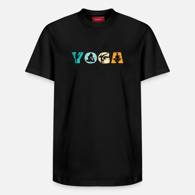 Yoga - T-shirt unisexe décontracté en coton Supima – de SPREAD - noir
