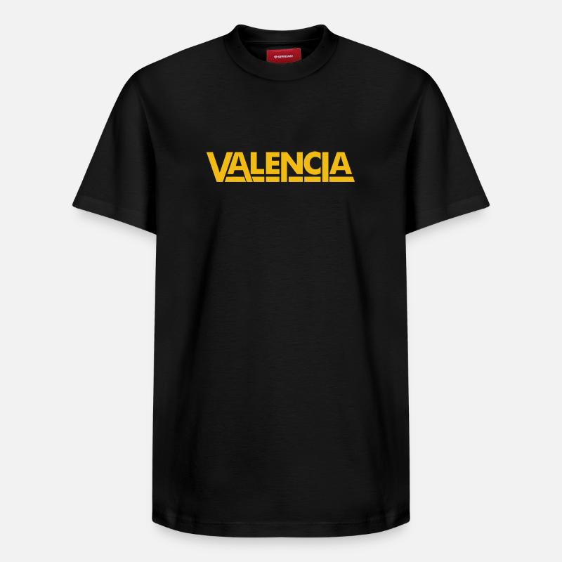Valence Espagne Jaune - T-shirt unisexe décontracté en coton Supima – de SPREAD - noir