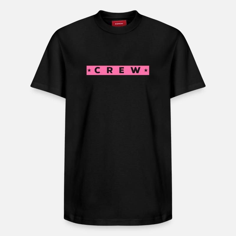 équipage - T-shirt unisexe décontracté en coton Supima – de SPREAD - noir