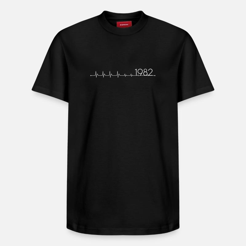 1982, Am Puls einer Generation - Relaxed Unisex Supima Cotton T-Shirt – von SPREAD - Schwarz