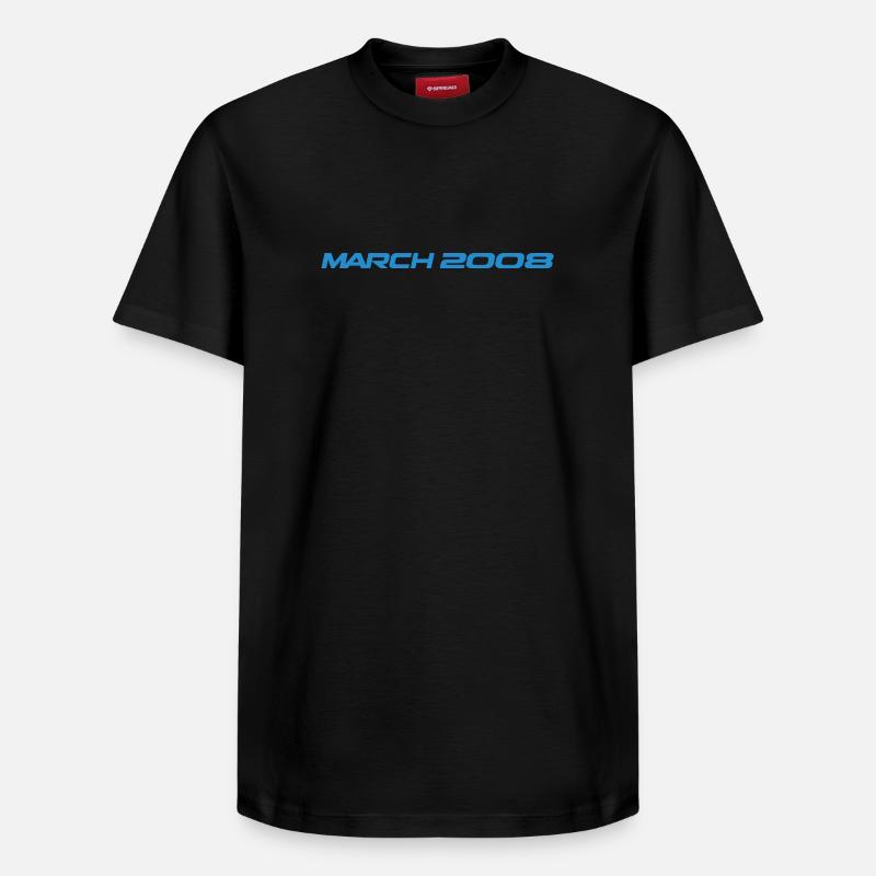18 anniversaire mars 2008 - T-shirt unisexe décontracté en coton Supima – de SPREAD - noir