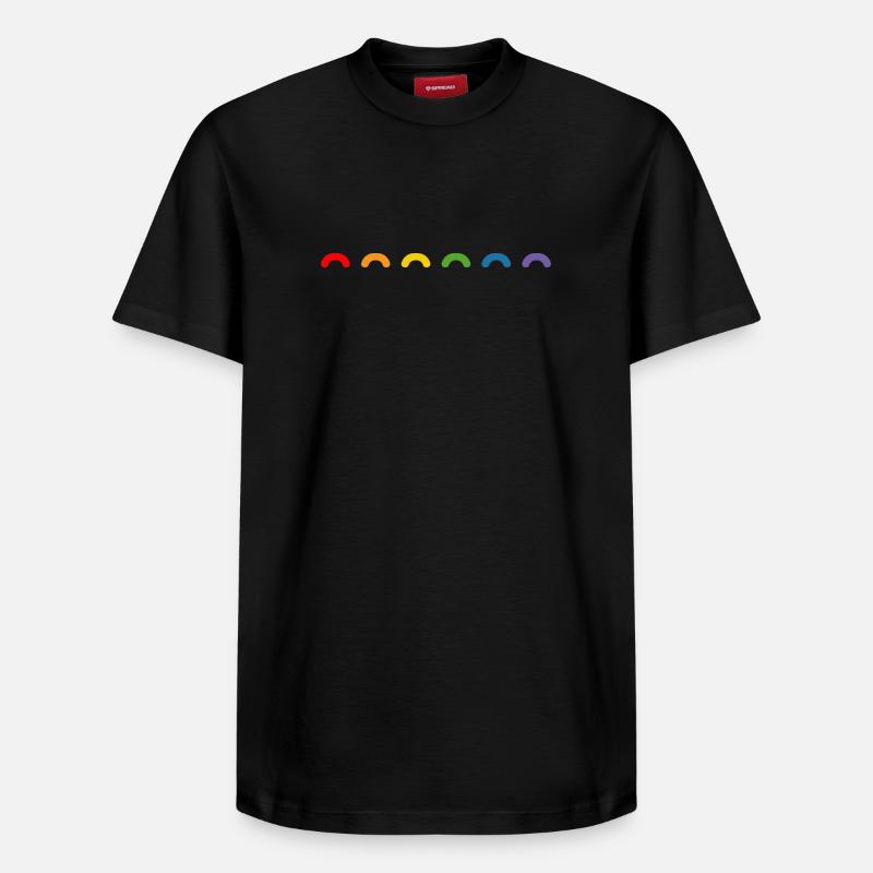 Regenbogen round rainbow - Relaxed Unisex Supima Cotton T-Shirt – von SPREAD - Schwarz