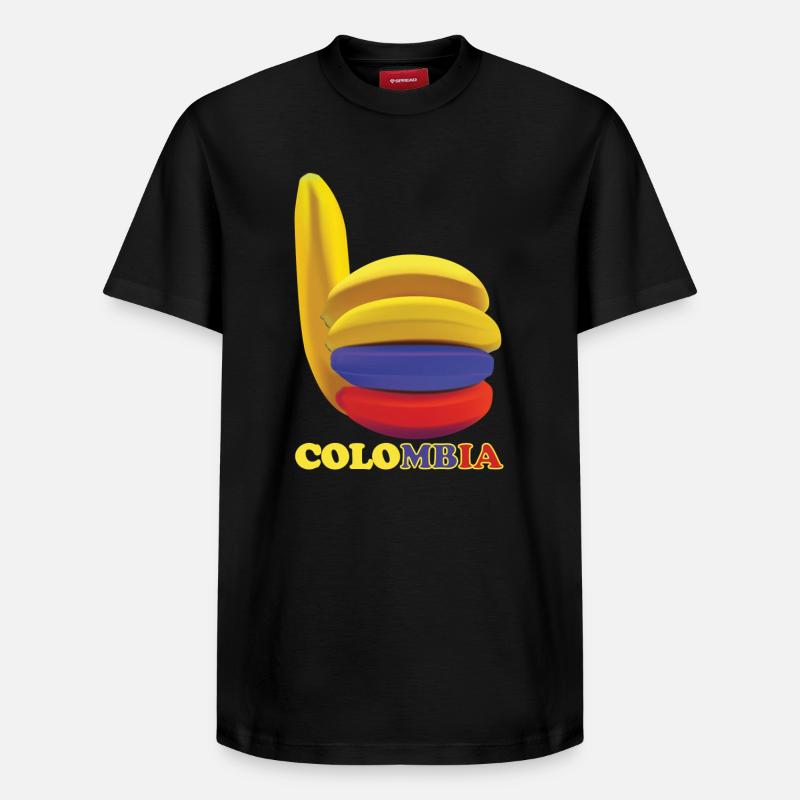 plátano banane Colombie - T-shirt unisexe décontracté en coton Supima – de SPREAD - noir