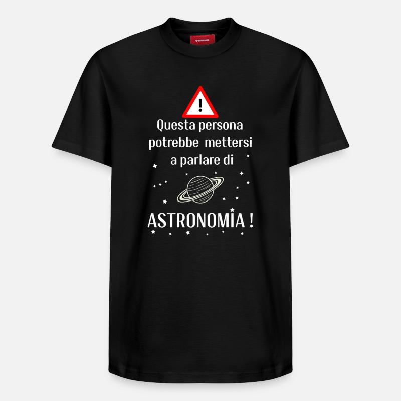 Passionné d’astronomie - T-shirt unisexe décontracté en coton Supima – de SPREAD - noir