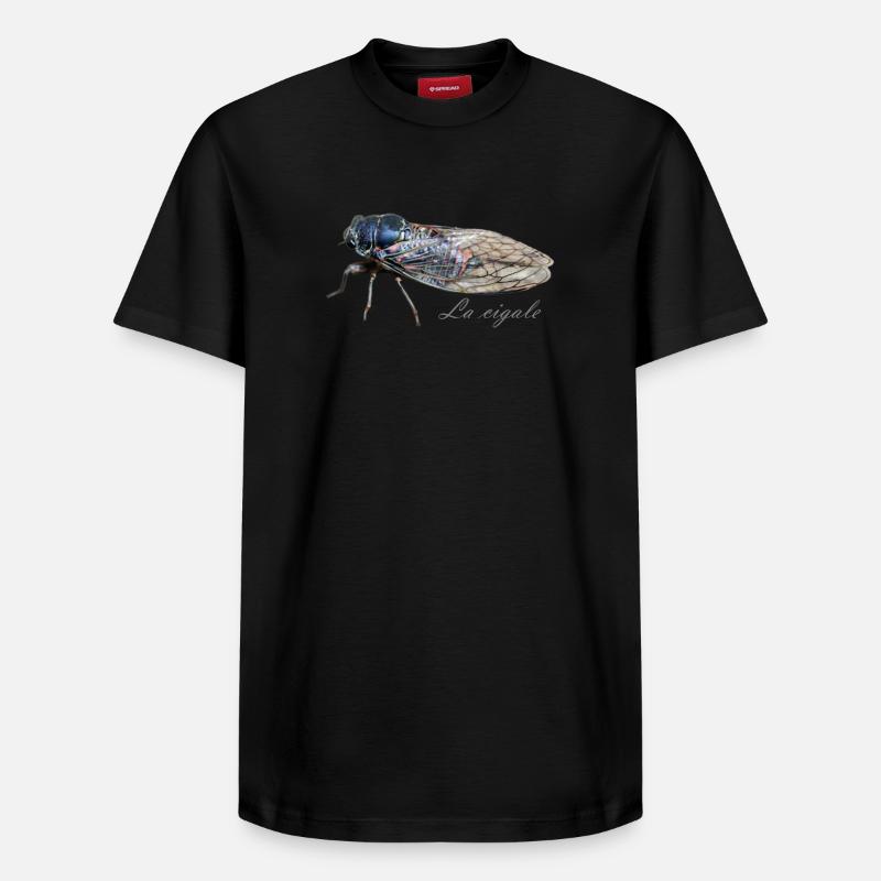 la cigale - T-shirt unisexe décontracté en coton Supima – de SPREAD - noir