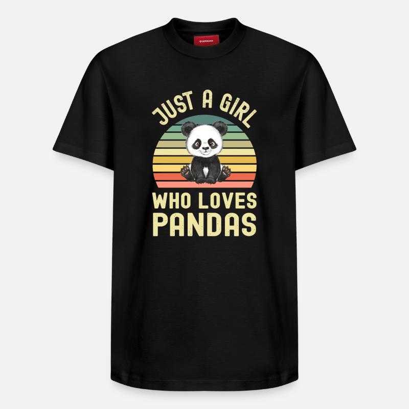 Panda Panda Ours - T-shirt unisexe décontracté en coton Supima – de SPREAD - noir