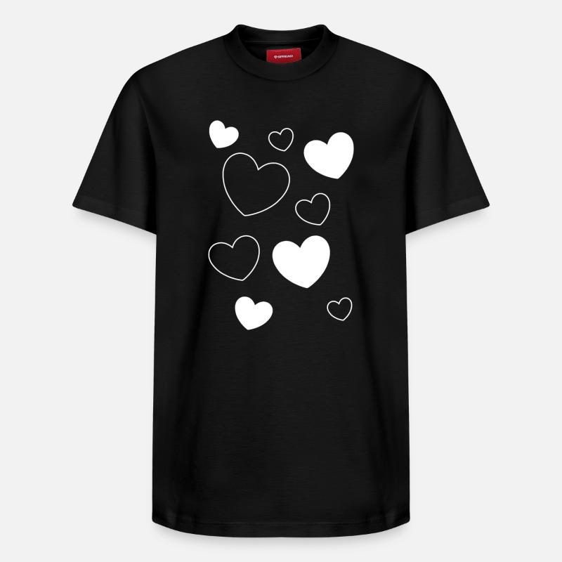 Saint-Valentin, Saint-Valentin, Saint-Valentin - T-shirt unisexe décontracté en coton Supima – de SPREAD - noir