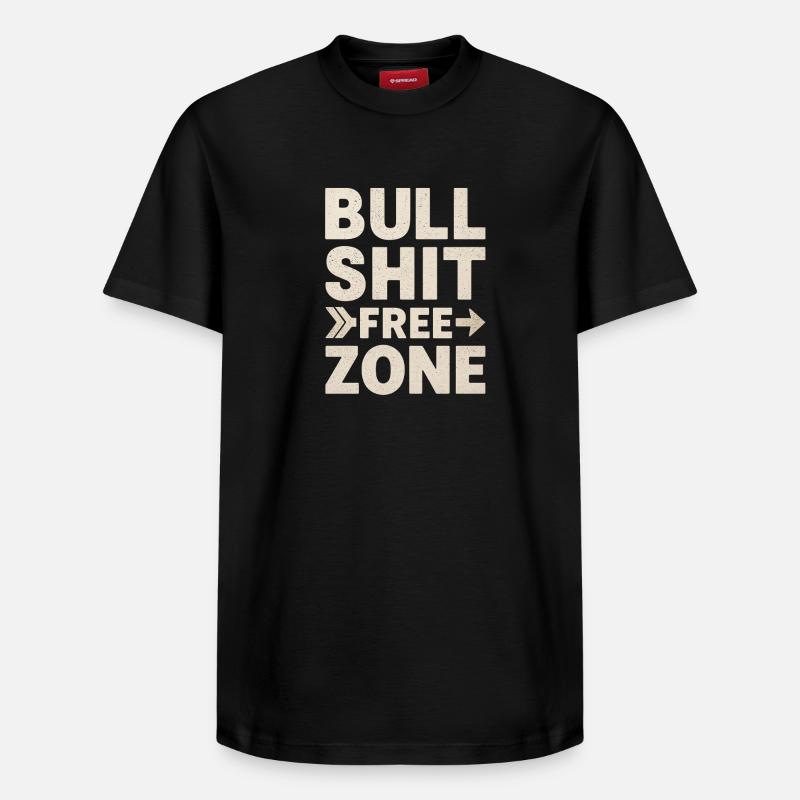 Zone franche de conneries - T-shirt unisexe décontracté en coton Supima – de SPREAD - noir