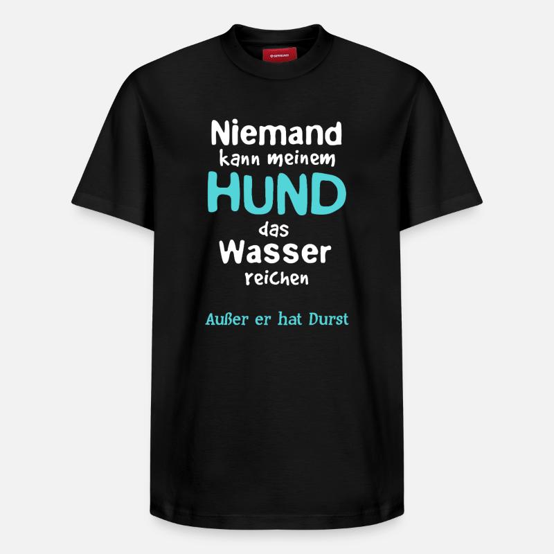 Eau pour chiens - T-shirt unisexe décontracté en coton Supima – de SPREAD - noir