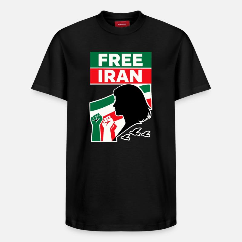 Iran libre - T-shirt unisexe décontracté en coton Supima – de SPREAD - noir