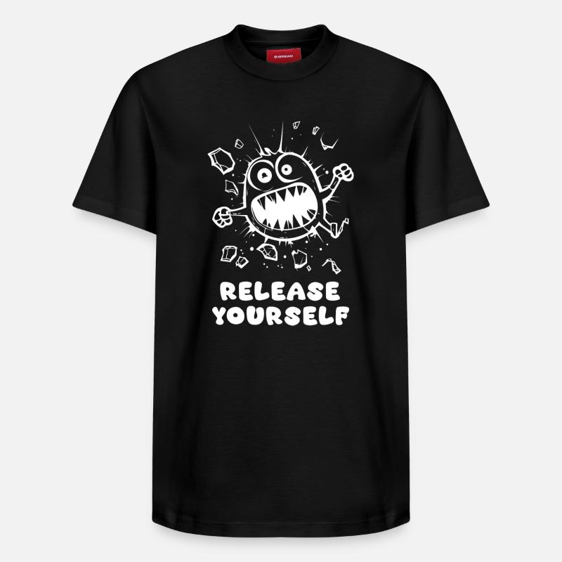 Release Yourself - Relaxed Unisex Supima Cotton T-Shirt – von SPREAD - Schwarz
