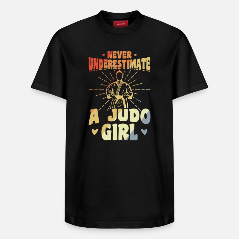 Judo Filles - T-shirt unisexe décontracté en coton Supima – de SPREAD - noir