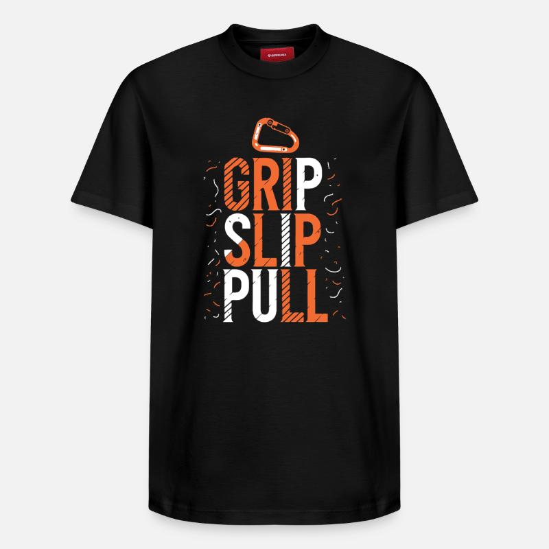 Grip Slip Pull Escalade - T-shirt unisexe décontracté en coton Supima – de SPREAD - noir