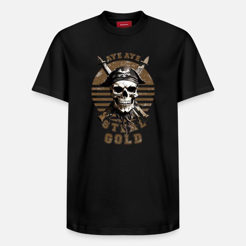 Pirates - T-shirt unisexe décontracté en coton Supima – de SPREAD - noir