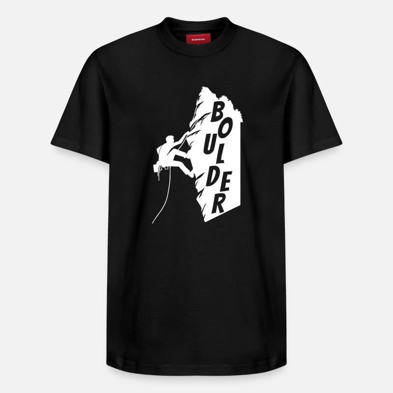 Grimpeur Bloc - T-shirt unisexe décontracté en coton Supima – de SPREAD - noir
