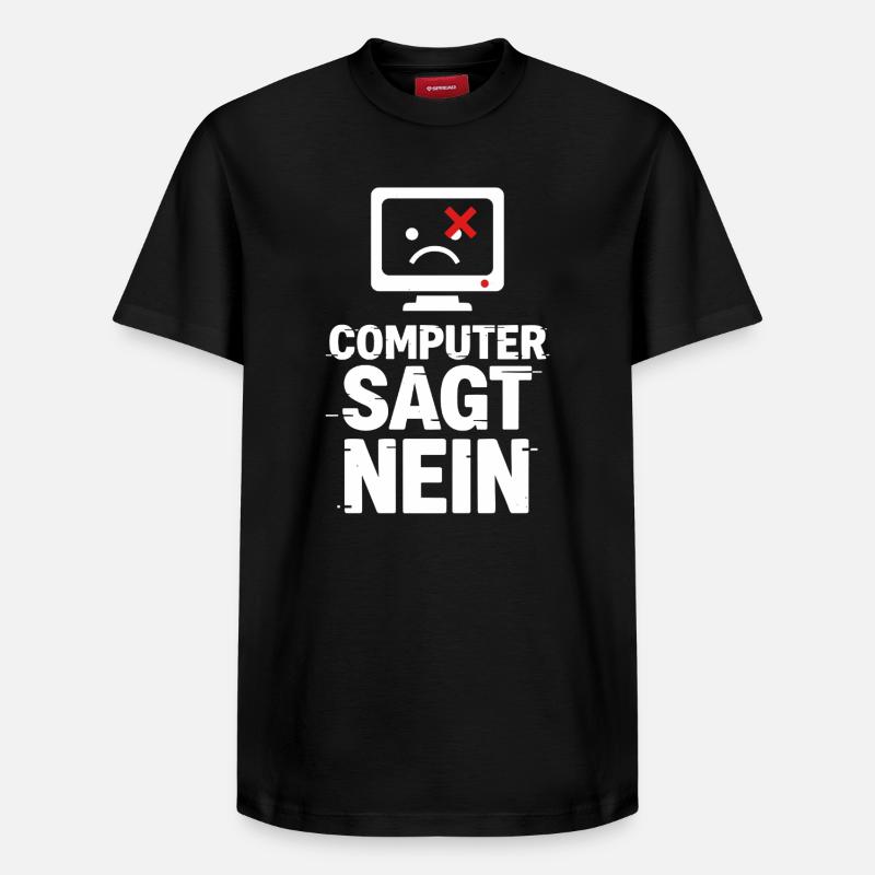 Computer Sagt Nein Meme - Relaxed Unisex Supima Cotton T-Shirt – von SPREAD - Schwarz
