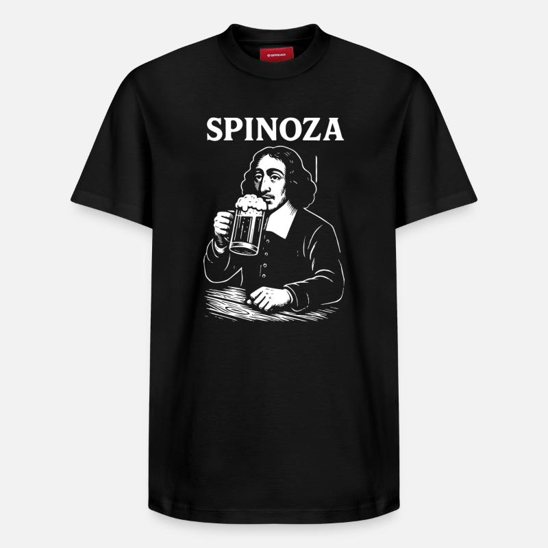 Philosophe de la bière Spinoza - T-shirt unisexe décontracté en coton Supima – de SPREAD - noir