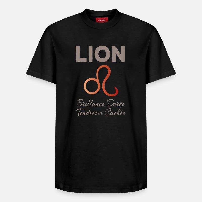Lion - T-shirt unisexe décontracté en coton Supima – de SPREAD - noir