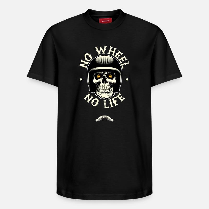 No wheel No life - T-shirt unisexe décontracté en coton Supima – de SPREAD - noir