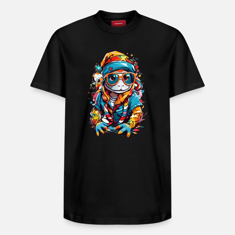 Lézard - T-shirt unisexe décontracté en coton Supima – de SPREAD - noir