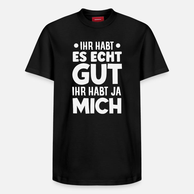 Tu l’as bien – tu m’as - T-shirt unisexe décontracté en coton Supima – de SPREAD - noir