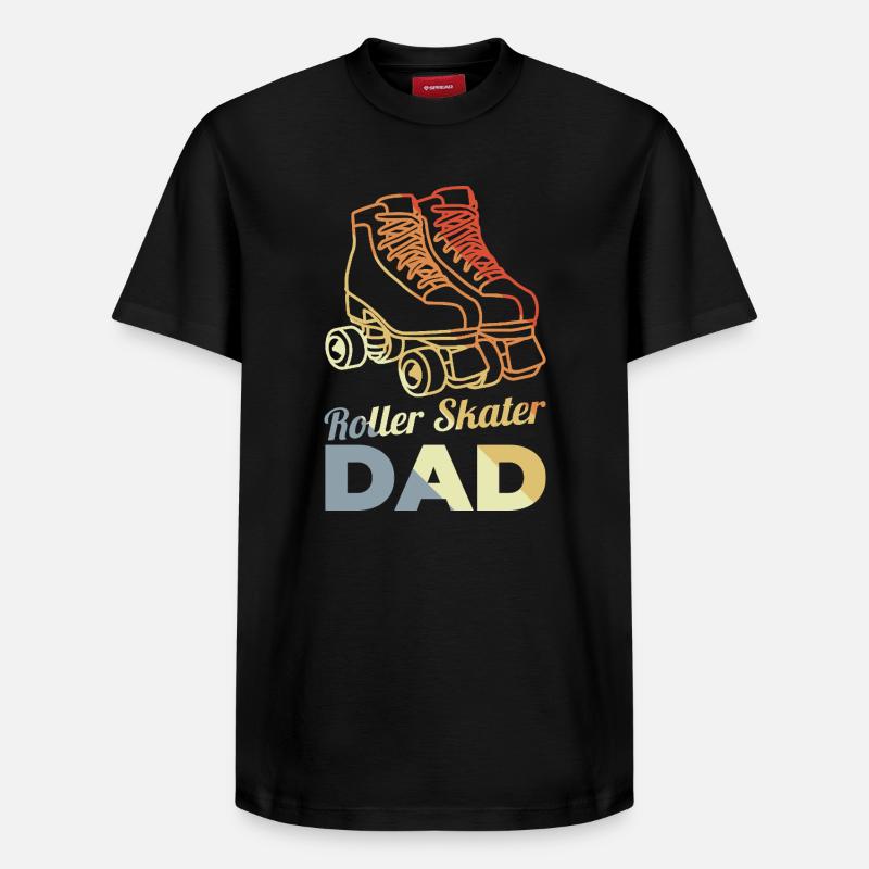 Père du roller - T-shirt unisexe décontracté en coton Supima – de SPREAD - noir