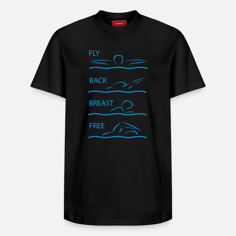 nage - T-shirt unisexe décontracté en coton Supima – de SPREAD - noir