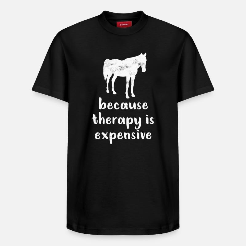 Pferd Pferde - Relaxed Unisex Supima Cotton T-Shirt – von SPREAD - Schwarz